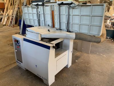 Passage en raboteuse sur dégauchisseuse-raboteuse nova fs 520 SCM