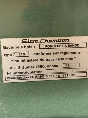 PLAQUE SUR PONCEUSE LONGUE BANDE CHAMBON