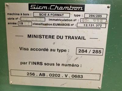 PLAQUE SUR SCIE CIRCULAIRE CHAMBON