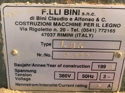 PONCEUSE LONGUE BANDE L85 F.LLI.BINI